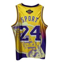 【4 แบบ】2022 เสื้อกีฬาบาสเก็ตบอล ลาย NBA Los Angeles Lakers 24# เสื้อกีฬาบาสเก็ตบอล พิมพ์ลาย สีเหลือง