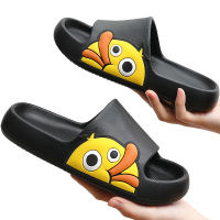 Summer Beach Slides Women Men Slippers Sandals Flip Flops Cartoon Duck Print Platform Thick Couples Home Bathroom Shoes