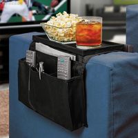 Sofa Armrest Organizer With 6 Pockets And Cup Holder Tray Couch Armchair Hanging Storage Bag For TV Remote Control Cellphone