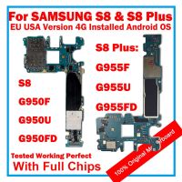 สำหรับ Samsung Galaxy S8 G950F S8มาเธอร์บอร์ด G950U G950FD + G955F G955FD เมนบอร์ด G955U แทนที่ลอจิกบอร์ดด้วยชิป Android