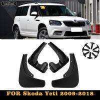 4ชิ้นแผ่นกันโคลน CAR 2009-2018สำหรับ Skoda Yeti บังโคลนบังโคลนบังโคลนยามไฟเบรกหลังมอเตอร์ไซด์สาดอุปกรณ์เสริมสไตลินอัตโนมัติ