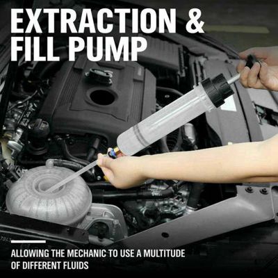 Car Oil Fluid Extractor Siphon Pump Brake Fluid Syringe Pump Auto Manual Suction Vacuum Fuel Hand Pump 500Ml