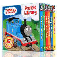 Thomas and friends Pocket Library Thomas and friends small library English original picture book 6 volumes palm paperboard book back cover can play puzzles childrens English picture book locomotive English picture book