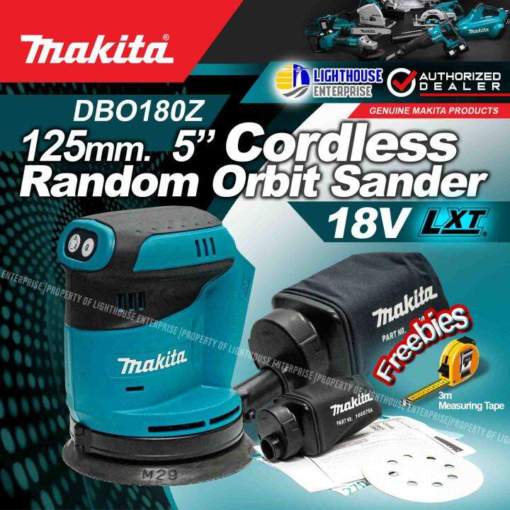 MAKITA UK DBO180Z 18V LXT 5" 125mm Cordless Random Orbit Sander W/FREE ...