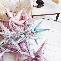 【DT】hot！ 12pcs/set Explosion Star Balloons Birthday Bar Wedding Droplets Inflatable  Foil Drop Cone