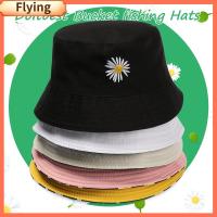 FLYING Daisies ผู้หญิงผู้ชายลำลองกลางแจ้ง,ดอกเดซี่หมวกชาวประมง Topi Bucket สองด้านหมวกบังแดด