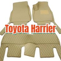 (พร้อมสต็อก) สำหรับ Toyota Harrier พรมปูพื้นรถยนต์-3ชิ้นกันน้ำกันฝุ่นกันกระแทกด้านหน้าและด้านหลังหนัง PU