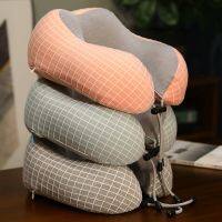 High Quality U-shaped Pillow Memory Foam Hump Neck Pillow Cervical Spine Pillow Car Travel Portable Pink Plane Neck Pillow