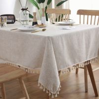 Tablecloth Linen Lace Tassel Table Cloth Living Room Coffee Table Manteles De Mesa Rectangle Event Home Party Decorations