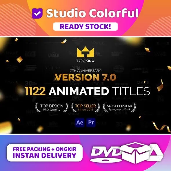 Motion Factory - Typoking Title Animation - Kinetic Typography Text V7 -  After Effect & Premiere Pro Extension WIN MAC | Lazada Indonesia