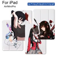 {RUBBIE Shell} Anime Girl สำหรับ iPad Air 4 10.9 Generation 10.2 8th Pro 11กรณี2020 Mini 4 5 10.2 8th 5th 6th 7th Pro 10.5 Air 3การ์ตูนน่ารัก