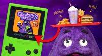 GrimaceS Birthday GBC Mcdonalds ตลับเกมการ์ดเครื่องเล่นวิดีโอเกม16บิตคุณภาพสูงภาษาอังกฤษสำหรับ GBC /Gba