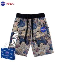 【July hot】 NASA joint European station Cubs casual mens trendy brand mid-pants 2023 summer new five-point