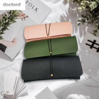 DOCTORD กล่องที่หนีบแว่นกันแดดผู้หญิงสีทึบแบบพกพา,เคสป้องกันแว่นตาอ่านหนังสือหนังนิ่มกระเป๋าแว่นตาแว่นกันแดดกล่องแว่นตาซองแว่นตา