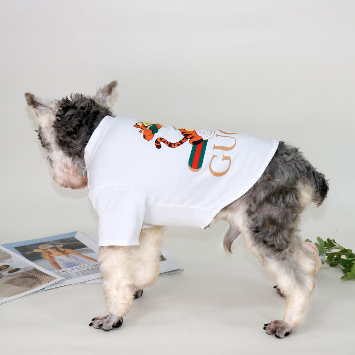 dy-รักสัตว์เลี้ยงเสื้อผ้าน่ารักการ์ตูน-tigger-แบบเสื้อนุ่มระบายอากาศผ้าฝ้ายเสื้อสวมหัวสำหรับสุนัขแมวชิสุ