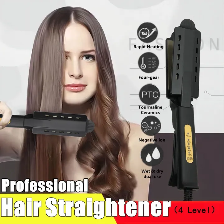 Hair Straightener Temperature Adjustment Wet Dry 4Speed Hair