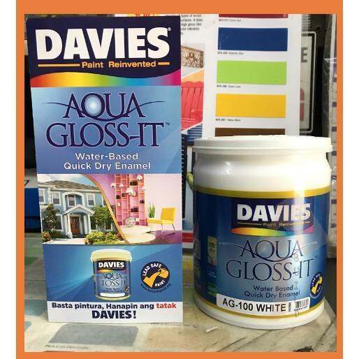 DAVIES aqua gloss it AG100 water based quick dry enamel WHITE (QUART size) Lazada PH