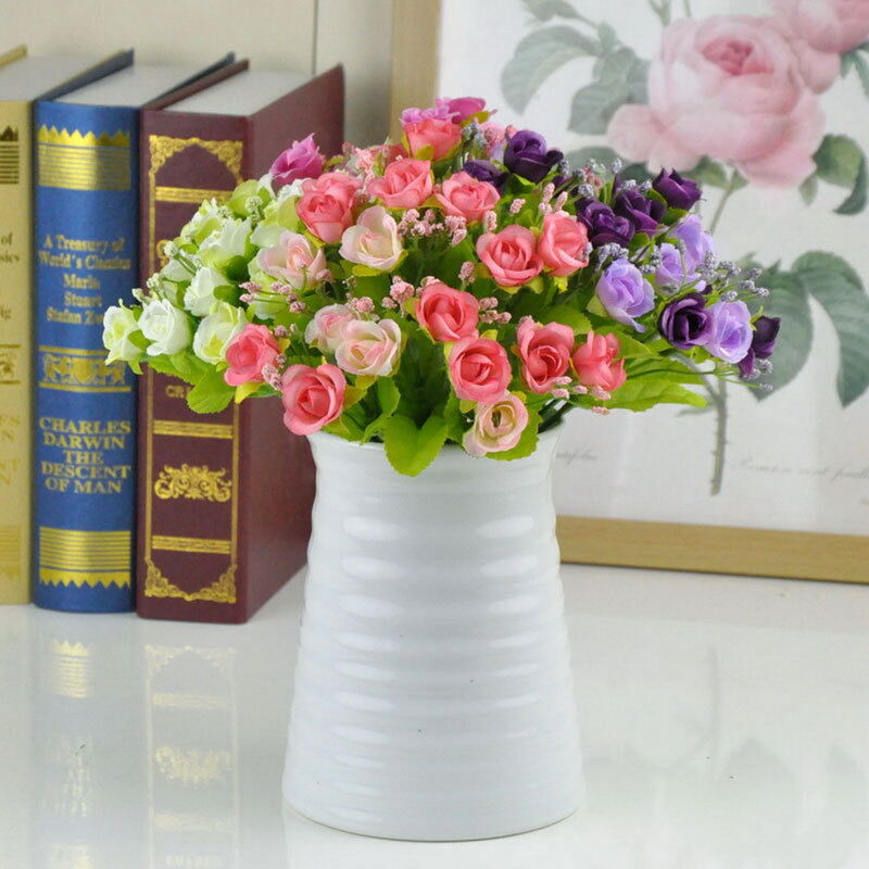 36HEADS SILK FLOWERS BUNCH Wedding Home Grave Outdoor Fake Living Modern-Bouquet 