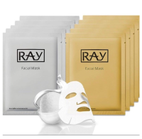 มาส์กหน้าRAY มาร์คหน้า  มี2สี สีเงินกับสีทอง 1กล่อง 10แผ่น