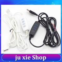 JuXie store 3 pin DC 5V LED Dimmer Extension Cable USB Port Power Supply Line Wire Color control Switch Adapter For LED Light Bulb