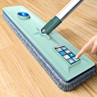 Squeeze Mop Flat Floor Household Cleaning Plus Large Head No Hand Wash Dry Wet Mop Magic Pool Brush Cleaning Garden Hotel