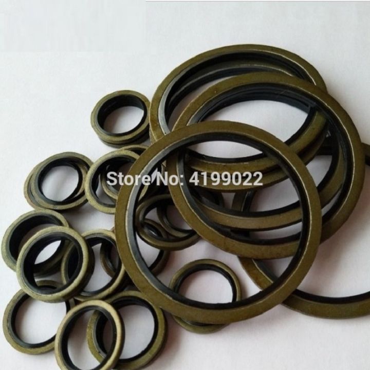 10pcs 20pcs M5 M6 M8 M10 M12 M14 M16 to M30 High Pressure Hydraulic Pipe Seal Pad Rubber Metal Shim Seal Gasket NBR Metal washer Gas Stove Parts Acces