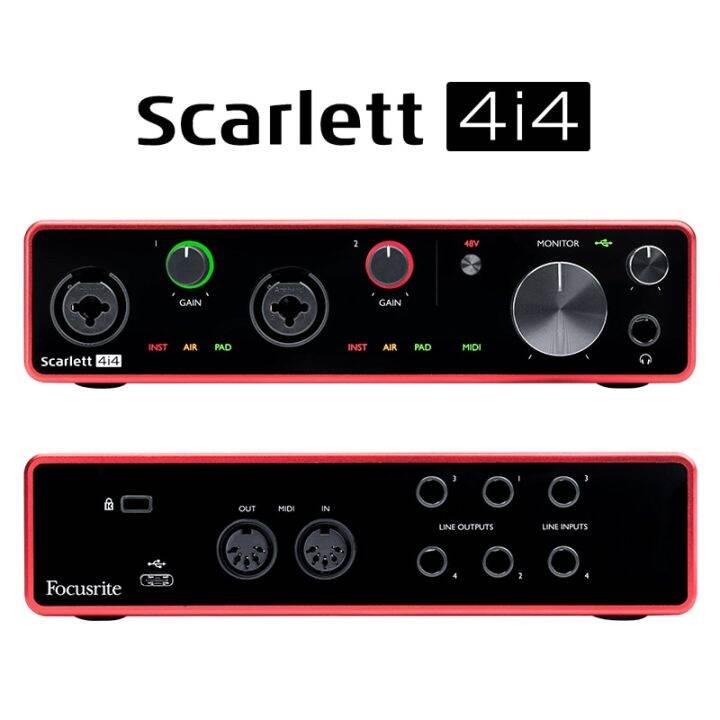 New Version Focusrite Scarlett 4i4(3rd gen) 4 input 4 output USB audio