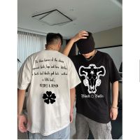 Positive Energy Letters Black Clover Men T Shirt Anime Print Tshirt Friend Clothes