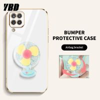 YBDเคสโทรศัพท์สินค้าขายดีสำหรับ Samsung A12 F12 M12 4G A12 Nacho(A12s) A22 M22 M32 F22 4G เคส3Dน่ารักเย็นสายพานพัดลมเลนส์กล้อง A12 A42 M42 5G M53 เคสนิ่ม