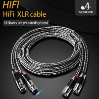 ATAUDIO ใหม่ Hi-End XLR สายออดิโอชายกับหญิง Xlr เสียบตัวแยกเสียงสายสมดุลสายเคเบิล XLR HIFI