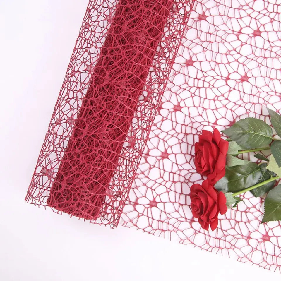 1Pcs Color Mesh Bouquet Wrapping Paper DIY Handmade Scrapbook Decorative  Wedding Birthday Party Supplies Craft Decor Packaging