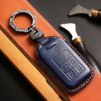 5 6 Buttons Smart Key Cover Case Car Keyring Shell for Volvo S60 V60 S70 V70 XC60 XC70 S60L S80L Genuine Leather