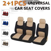 2+1 Seat Covers Red Car Seat Cover Truck Interior Accessories for Renault Peugeot Opel Vivaro, Fit Universal TransporterVan