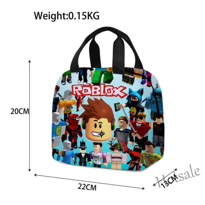 hot-sale-c16-roblox-surrounding-hand-lunch-lunch-bento-bag-thickened-aluminum-foil-warming-picnic-bag-cartoon-handbag-ice-bag-childrens-lunch-bag