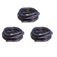 3X 4 Pin Wire Extension Connector Cable Cord for LED RGB Strip 3528 5050 Connector Colourful 5M