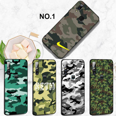 Casing หรับ OPPO A91 F15 A81 A92 A72 A52 A93 A94 Reno 2 2Z 2F 3 4 5 5K 6 4Z 6Z Lite Pro Plus A92S EL11 Army Green Camouflage Pattern Phone เคสโทรศัพท์