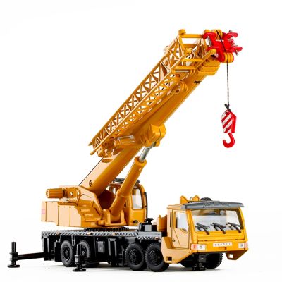 Toy Crane Lifter 360 Degress Rotate Work Platform Crane with 4 Front Wheel Steering Engineering Car Model Gift for Kids