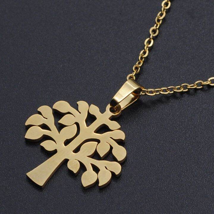 life-tree-stainless-steel-charm-necklace-for-women-fashion-jewelry-necklaces-wholesale-dainty-steel-necklaces-accept-oem-order