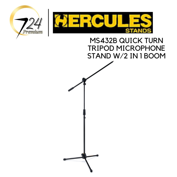 Hercules Stand MS432B QUICK TURN TRIPOD MICROPHONE STAND W/2 IN 1