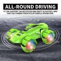 Jjrc 019 2.4G Stunt Drift รีโมทคอนโทรลรถ Anti-Collision Guardrails กลางแจ้งความเร็วสูง360องศาหมุนเด็กของเล่นรถปีนเขา【cod】