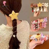 DKIEWQ Cinnamoroll เชือกมัดผมสายโทรศัพท์ กระต่ายกระต่ายกระต่าย ดาวดาวดาว ที่ใส่ผมหางม้า Kuromi หวานหวานแหววว หมีสำหรับเด็ก แหวนผมตุ๊กตาเมโลดี้ หญิง/เด็ก