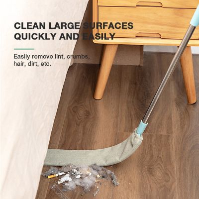 【CW】 Dust Cleaning Microfiber Cleaner Flat for Underneath of Fridges Couch Stove Bed