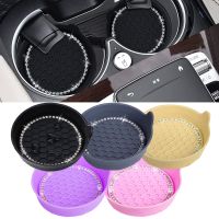 2PCS Car Cup Coaster, Non-Slip Cup Holders With Bling Crystal Rhinestone For 3.14Inch Car Cup Holder