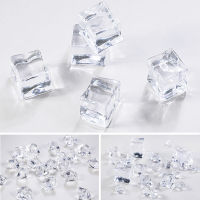 Hot New Photography Props Fake Ice Cubes Reusable Artificial Acrylic Crystal Cubes Whisky Drinks Display Wedding Party Decor Traps  Drains