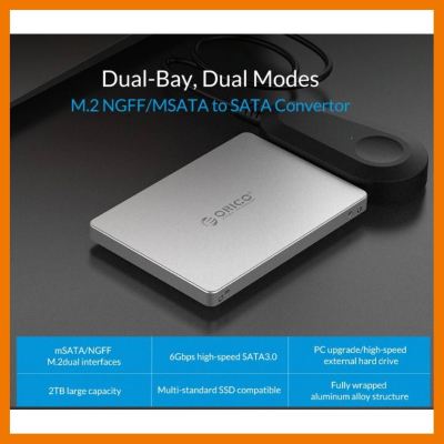 HOT!!ลดราคา ORICO (MS2TS, B-Key+mSATA) 2.5 inch HDD Case M.2 Ngff/Msata to Sata 3.0 Adapter 6 Gbps Box Hard Drive Enclosure ##ที่ชาร์จ แท็บเล็ต ไร้สาย เสียง หูฟัง เคส Airpodss ลำโพง Wireless Bluetooth โทรศัพท์ USB ปลั๊ก เมาท์ HDMI สายคอมพิวเตอร์