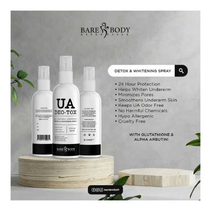 Bare Body UA DeoTox Underarm Whitening SPRAY 50ML Lazada PH