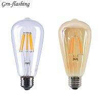 【✴COD✴】 dongdangx59 E27 Led 220V 4W 6W 8W โคมไฟ Led St64 Edison Vintage หลอดไฟ Cob บ้านโคมไฟระย้าเชิงเทียน Ampoule การตกแต่งย้อนยุค