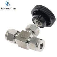 Adjustable needle valve OD 3 4 6 8 10 12 14mm 1/8 1/4 3/8 1/2 Compression Double Ferrule Tube Connector stainless steel 304