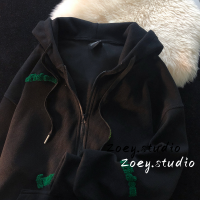 Zoey.Studio เสื้อฮู้ด เสื้อแขนยาวอบอุ่น หลวมและสบาย ล้ำสมัย สไตล์ วินเทจ สไตล์ WWY23A01J8 42Z231016