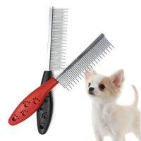 ETXStainless Steel Dog Comb Pet Hair Removal Shedding Pin Combs For Cat Dog Cleaning Grooming Tool 19.5*3cm